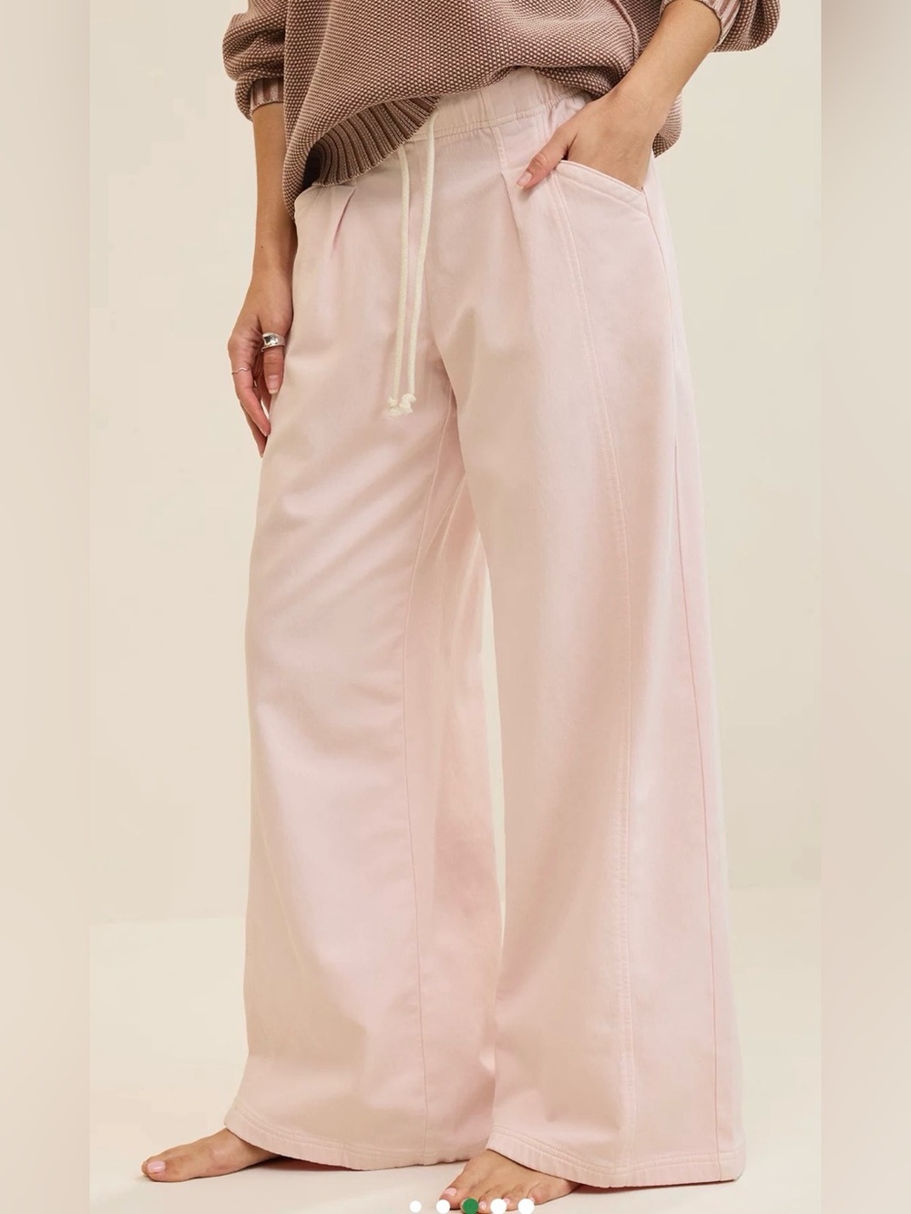 Aerie Daydream Denim Stretch Trouser Small Short onPink  Petal